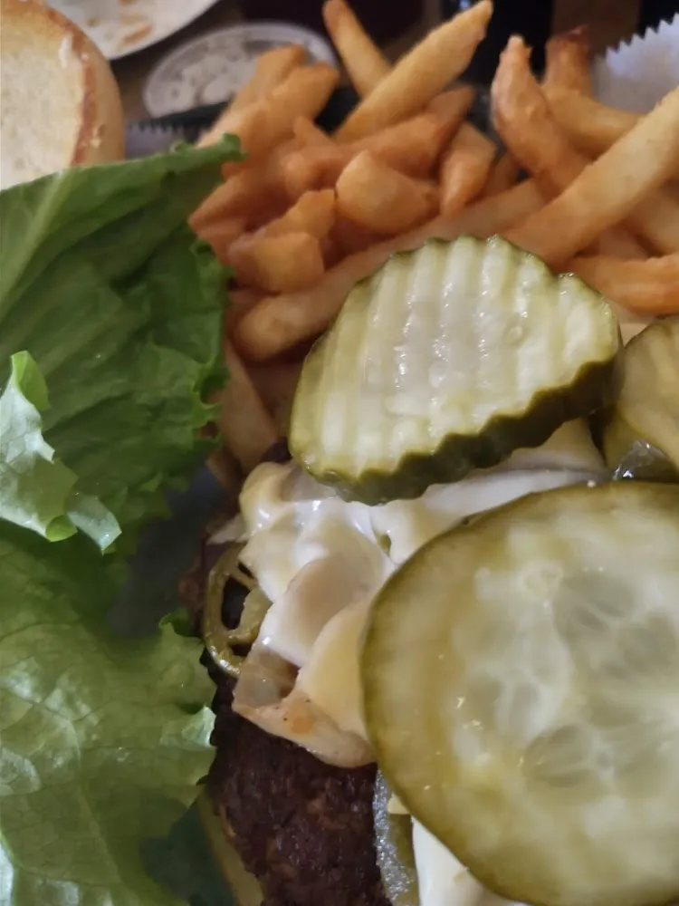 Cheeseburger and Fries All Homemade Dipped